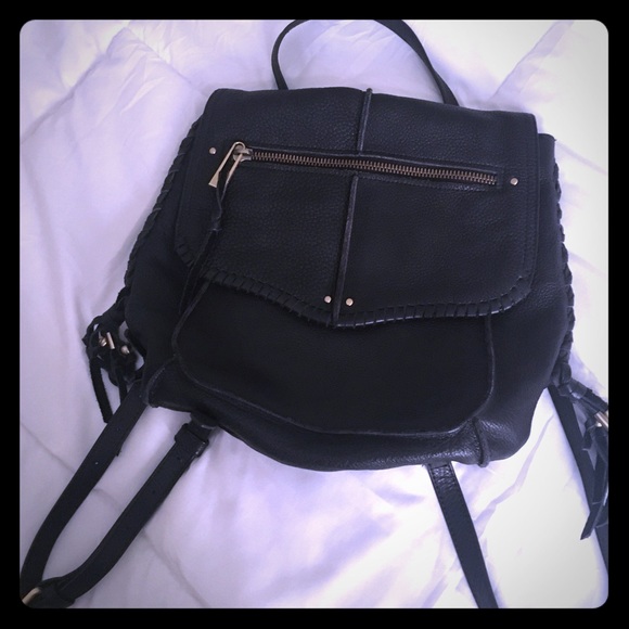 Sanctuary Handbags - Sanctuary Black leather Adjustable Backpack